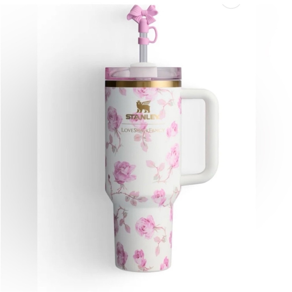 THE STANLEY X LOVESHACKFANCY QUENCHER - RIBBON ROSA | 40 OZ